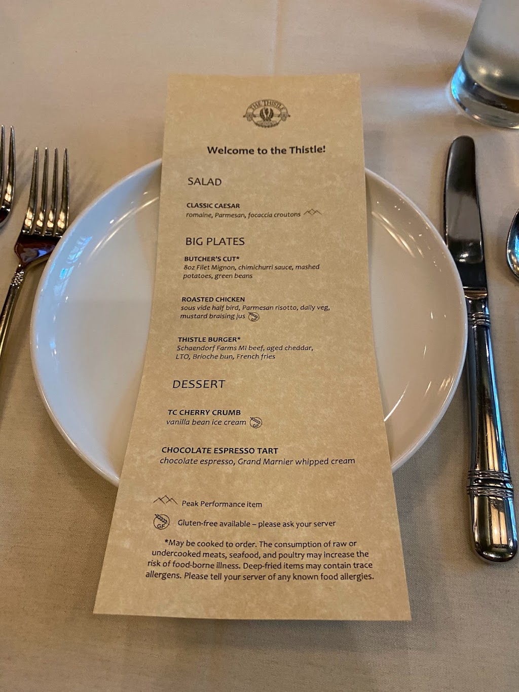 The Thistle | restaurant | 12500 Crystal Mountain Dr, Thompsonville, MI 49683, USA | 8775339935 OR +1 877-533-9935