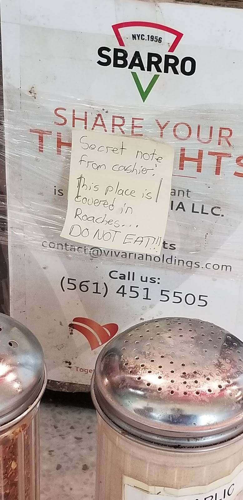 Sbarro | restaurant | 3101 PGA Boulevard, Palm Beach Gardens, FL 33410, USA | 5614256020 OR +1 561-425-6020
