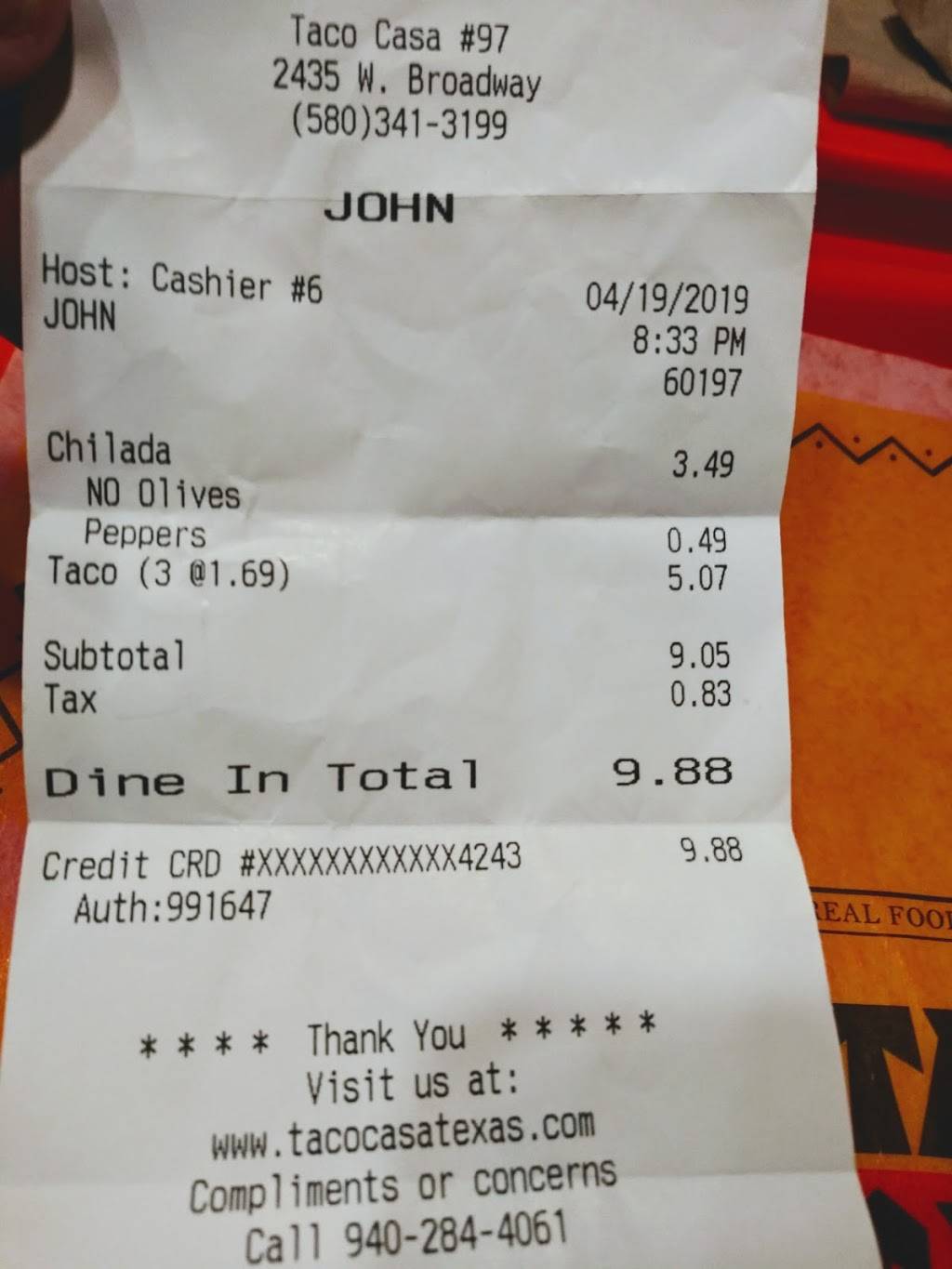 Taco Casa | restaurant | 2435 W Broadway St, Ardmore, OK 73401, USA | 5803413199 OR +1 580-341-3199