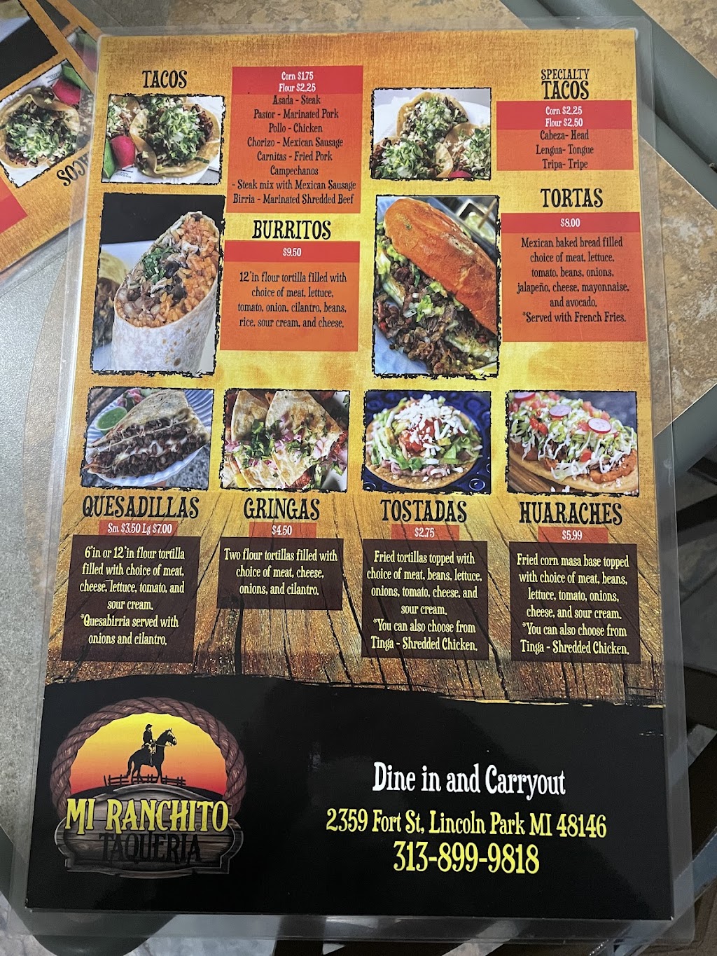 Mi Ranchito | restaurant | 2359 Fort St, Lincoln Park, MI 48146, USA | 3138999818 OR +1 313-899-9818