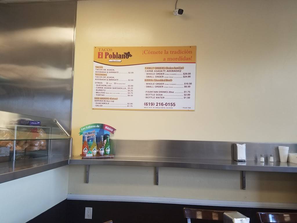 Tacos El Poblano | restaurant | 885 E H St, Chula Vista, CA 91910, USA | 6192160155 OR +1 619-216-0155