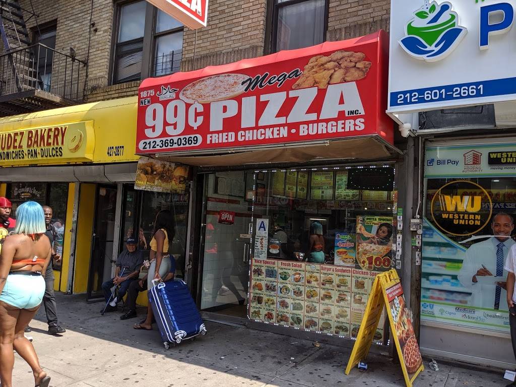 99 Cents Mega Pizza | restaurant | 1875 Lexington Ave, New York, NY 10035, USA | 2123690369 OR +1 212-369-0369