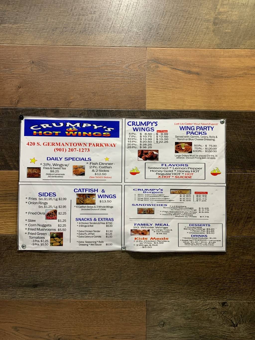 Crumpys Hot Wings on Germantown Pkwy | restaurant | 420 S Germantown Pkwy, Cordova, TN 38018, USA | 9012071273 OR +1 901-207-1273