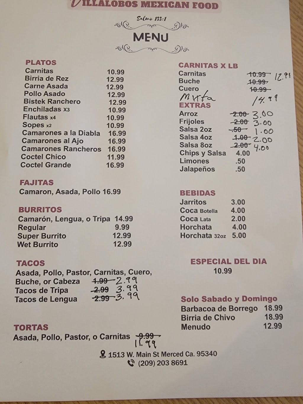 Villalobos Mexican Food | restaurant | 1513 W Main St, Merced, CA 95340, USA | 2092038691 OR +1 209-203-8691