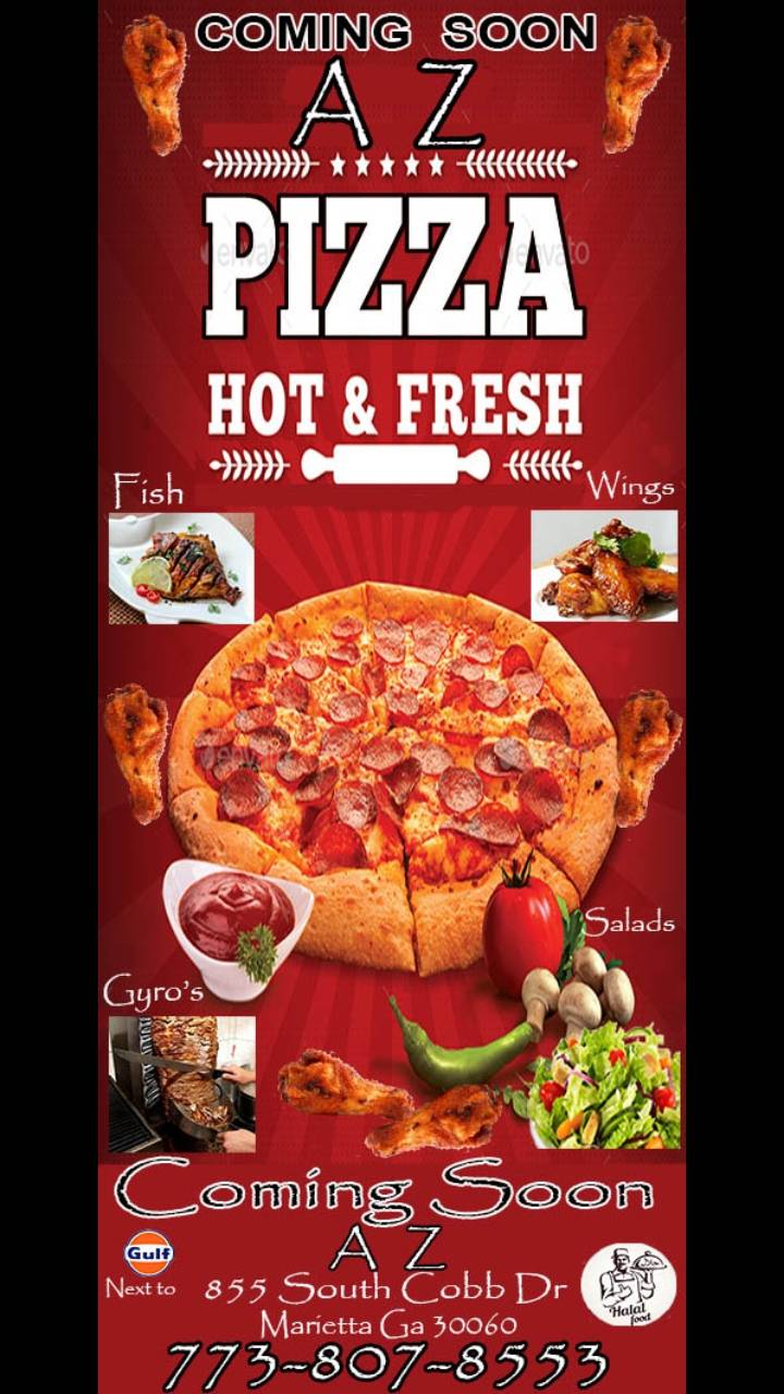 A Z Pizza, Wings & Fish (Halal) | restaurant | 855 S Cobb Dr SE, Marietta, GA 30060, USA | 7738078553 OR +1 773-807-8553