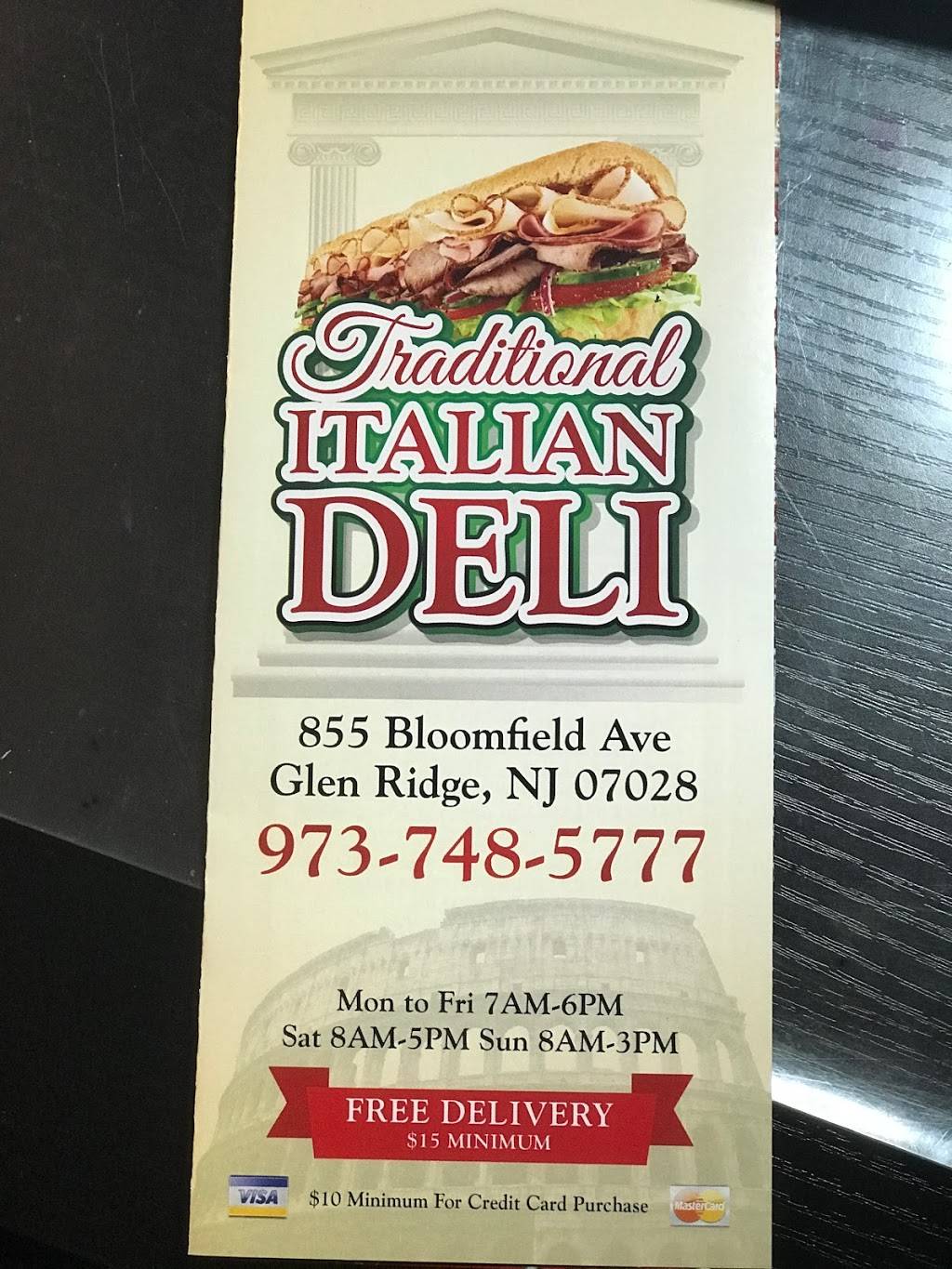 TRADITIONAL ITALIAN DELI | restaurant | 855 Bloomfield Ave, Glen Ridge, NJ 07028, USA | 9737485777 OR +1 973-748-5777