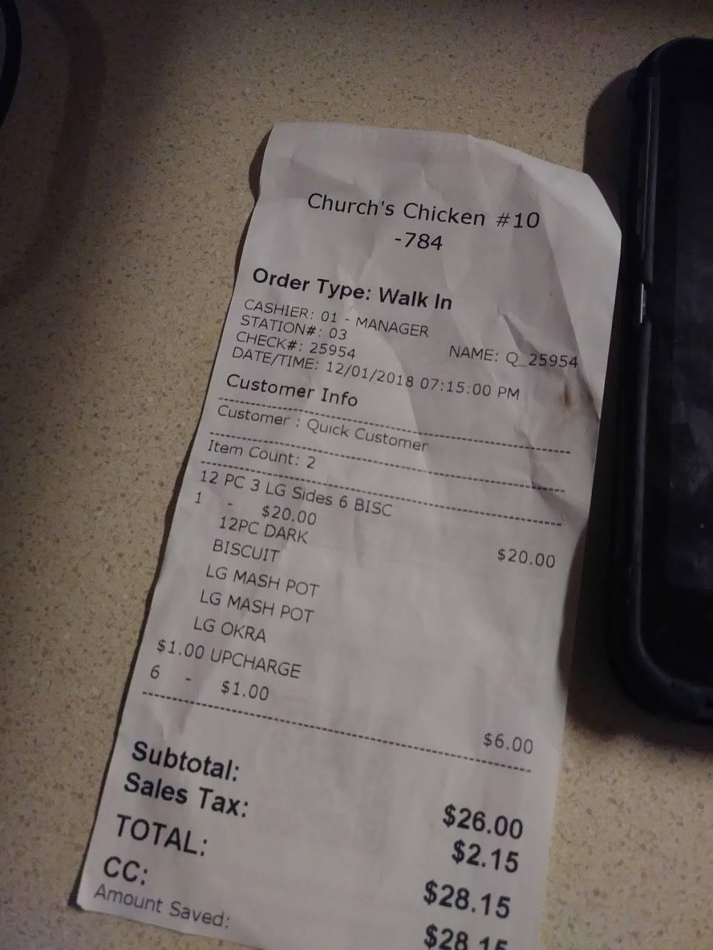 Churchs Chicken | restaurant | 21775 FM1314, Porter, TX 77365, USA | 2813454620 OR +1 281-345-4620