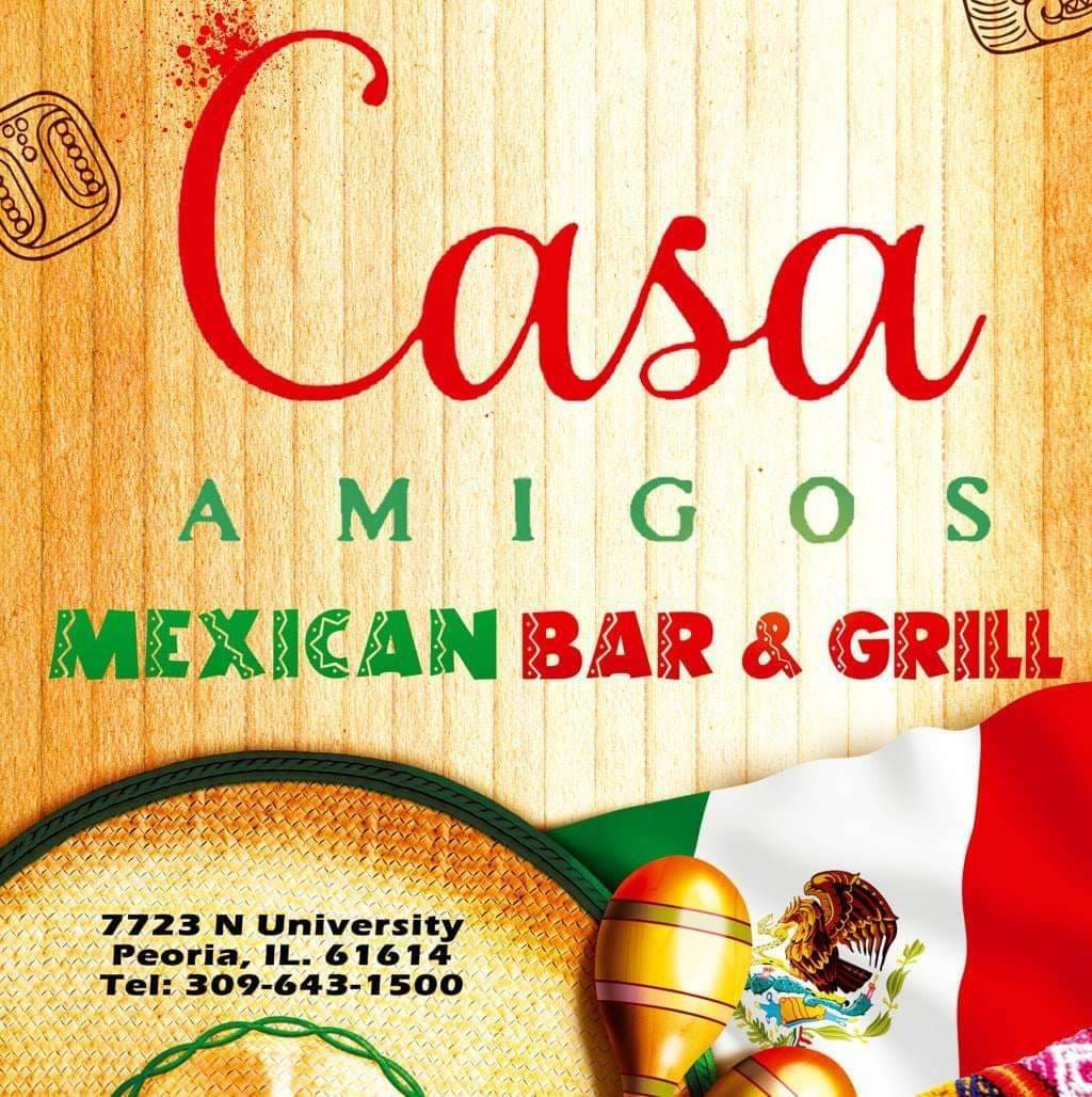 Casa Amigos | restaurant | 7723 N University St, Peoria, IL 61614, USA | 3096431500 OR +1 309-643-1500