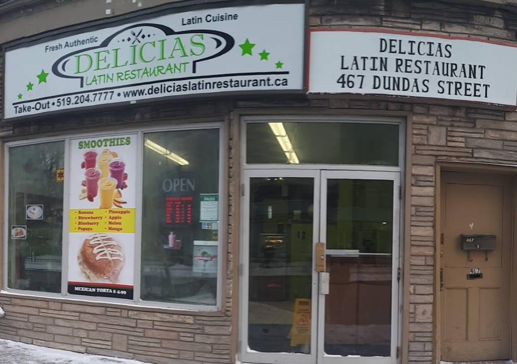 Delicias Latin Restaurant | restaurant | 467 Dundas St, London, ON N6B 1W1, Canada | 5192047777 OR +1 519-204-7777