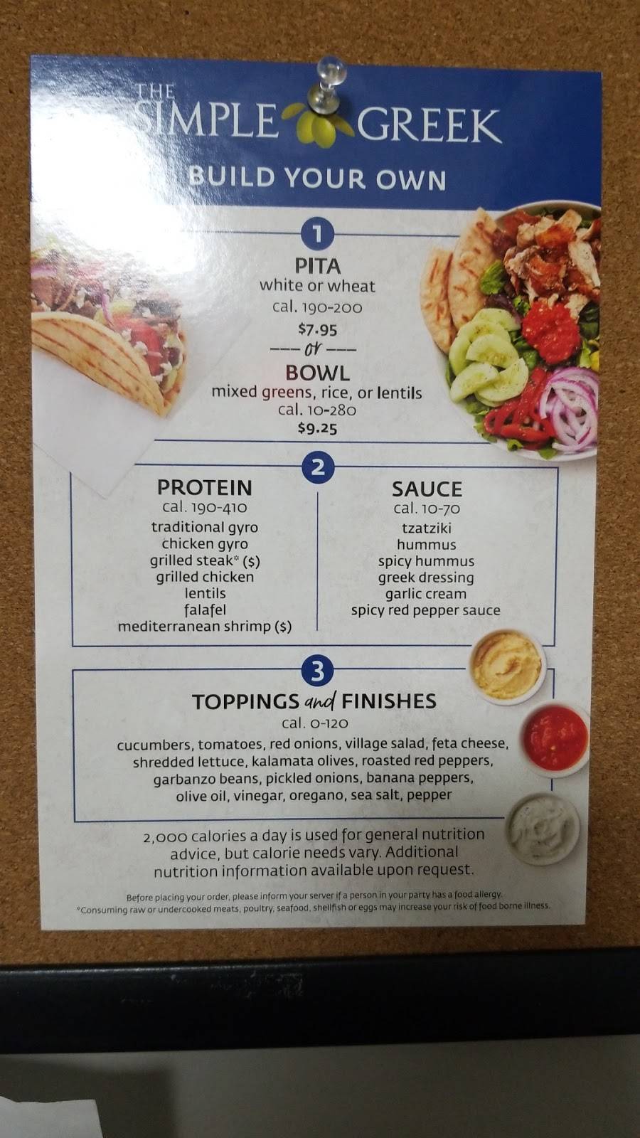 The Simple Greek - Orland Park | restaurant | 14225 95th Ave #410, Orland Park, IL 60462, USA | 7087377172 OR +1 708-737-7172