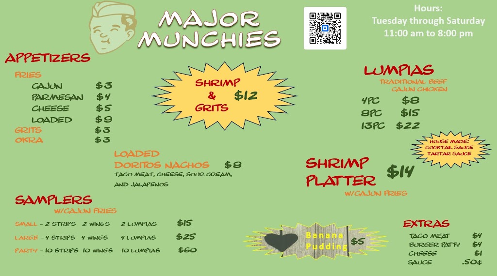 Major Munchies | restaurant | 850 W Michigan Ave, Pensacola, FL 32505, USA | 8503884111 OR +1 850-388-4111