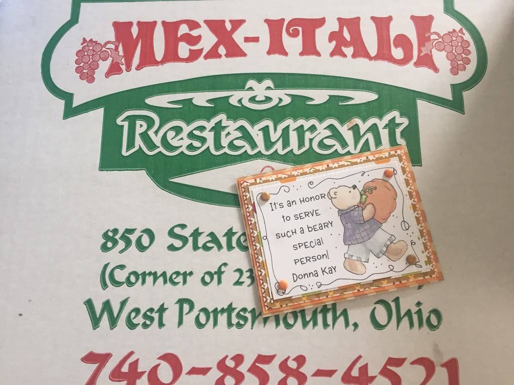 Mexitali | restaurant | 850 OH-239, West Portsmouth, OH 45663, USA | 7408584421 OR +1 740-858-4421