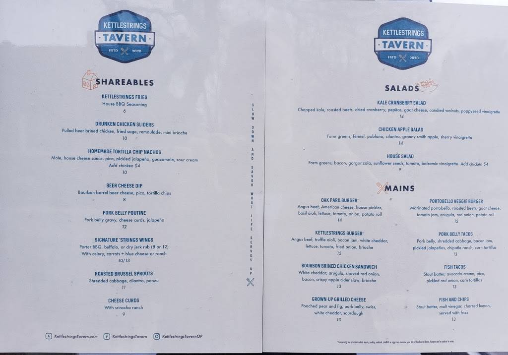 Kettlestrings Tavern | restaurant | 800 S Oak Park Ave, Oak Park, IL 60304, USA | 7086135044 OR +1 708-613-5044