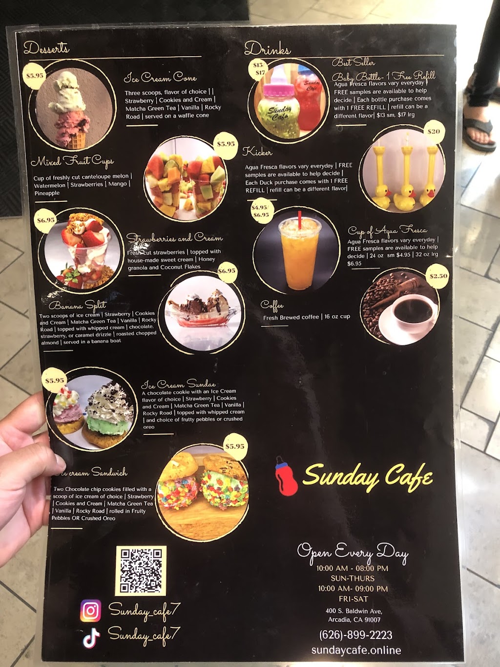 Sunday Cafe | restaurant | 400 S Baldwin Ave FC7, Arcadia, CA 91007, USA | 6268992223 OR +1 626-899-2223
