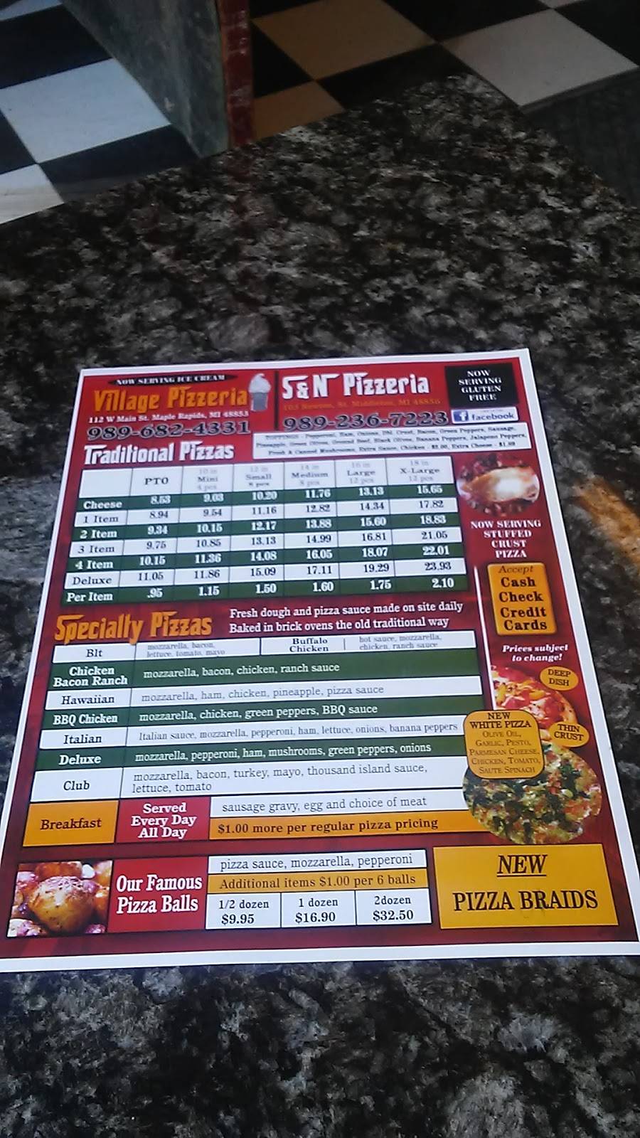 S & N Pizzeria Inc | restaurant | 106 S Newton St, Middleton, MI 48856, USA | 9892367223 OR +1 989-236-7223