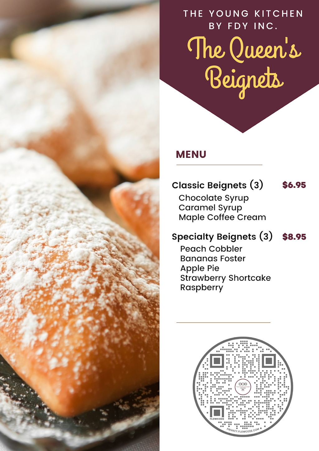The Queens Beignets | restaurant | 500 Bradford Dr A, Charlotte, NC 28208, USA | 9802371655 OR +1 980-237-1655