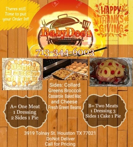 BabyDees Barbeque | meal takeaway | 3919 Tolnay St, Houston, TX 77021, USA | 7133446003 OR +1 713-344-6003