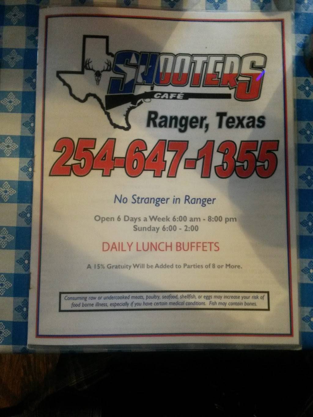 Shooters Cafe | restaurant | 1000-1098 TX-254 Loop, Ranger, TX 76470, USA | 2546471355 OR +1 254-647-1355