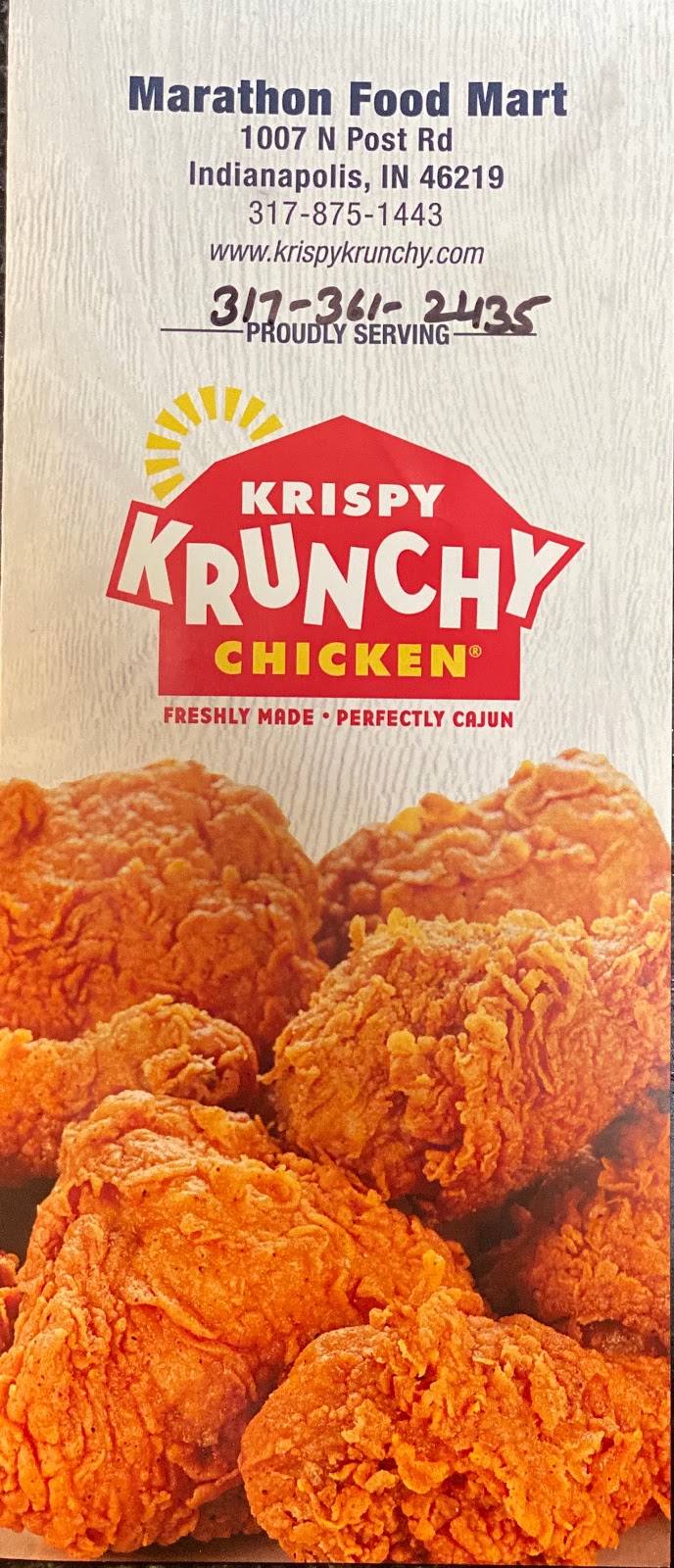 Krispy krunchy Chicken | restaurant | 1007 N Post Rd, Indianapolis, IN 46219, USA | 3173612435 OR +1 317-361-2435