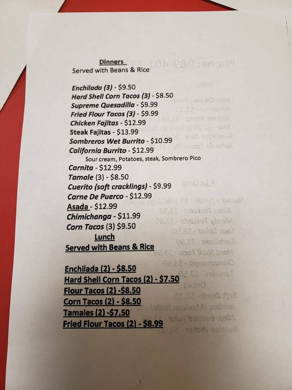 Sombreros Mexican Restaurant | restaurant | 2903 Pierce Rd #107, Saginaw, MI 48604, USA | 9894012332 OR +1 989-401-2332