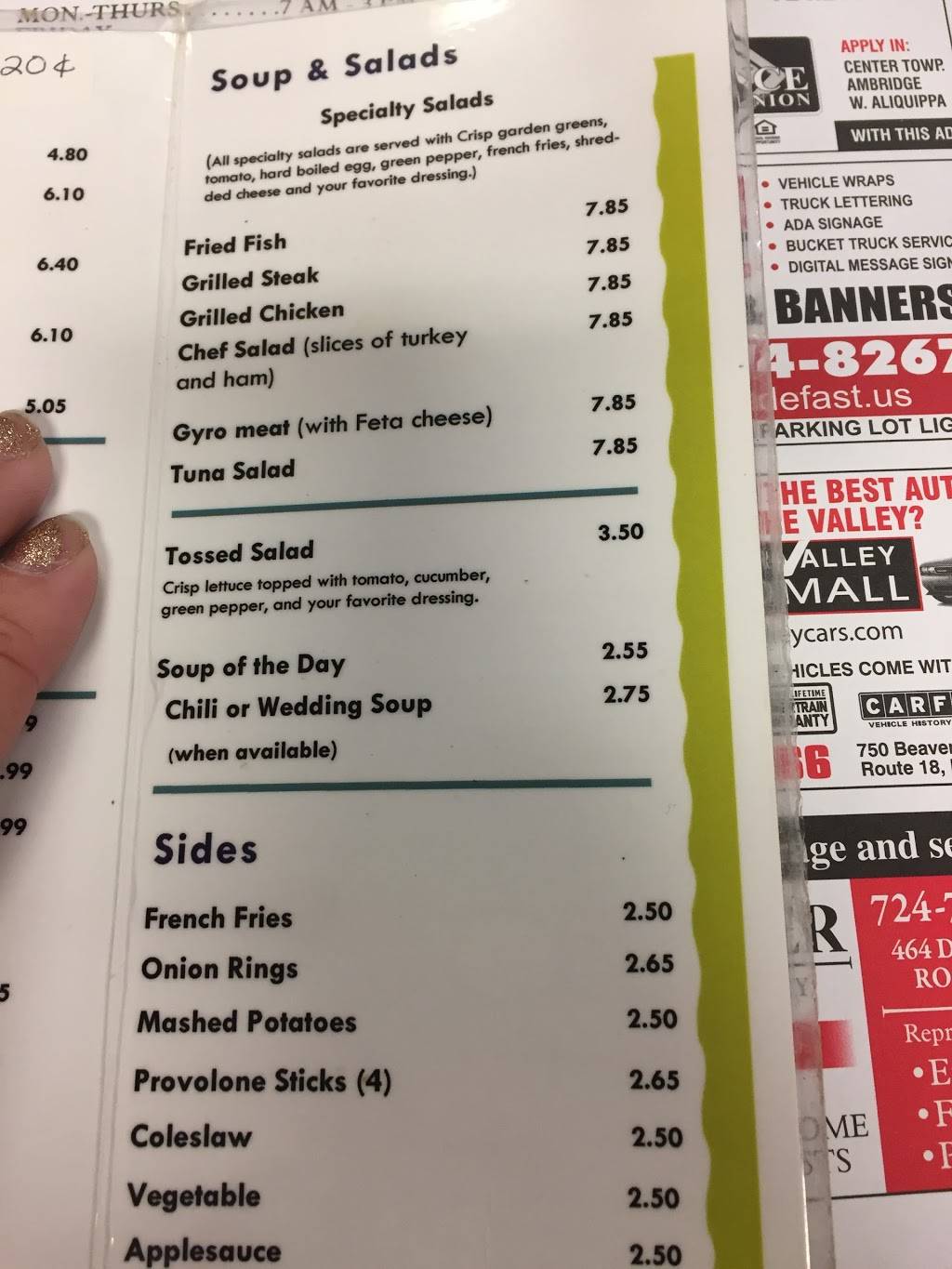 Georges Family Restaurant | restaurant | 2477 Brodhead Rd, Aliquippa, PA 15001, USA | 7243752226 OR +1 724-375-2226