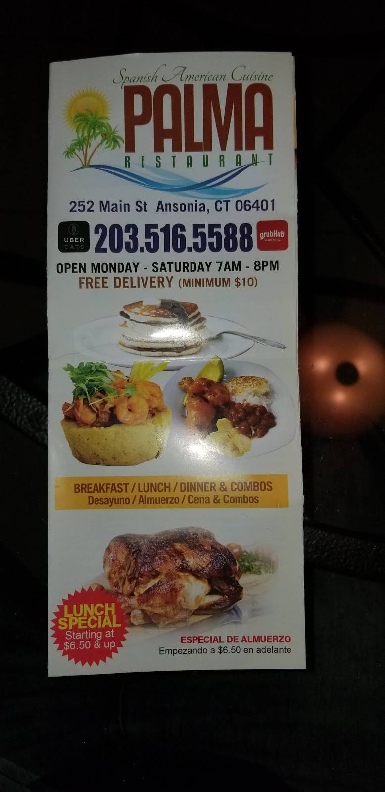 Palma Restaurant | restaurant | 252 Main St, Ansonia, CT 06401, USA | 2035165588 OR +1 203-516-5588