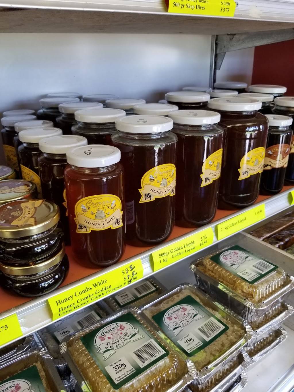 Crerars Honey | restaurant | 8214 Bank St, Vernon, ON K0A 3J0, Canada | 6138212133 OR +1 613-821-2133