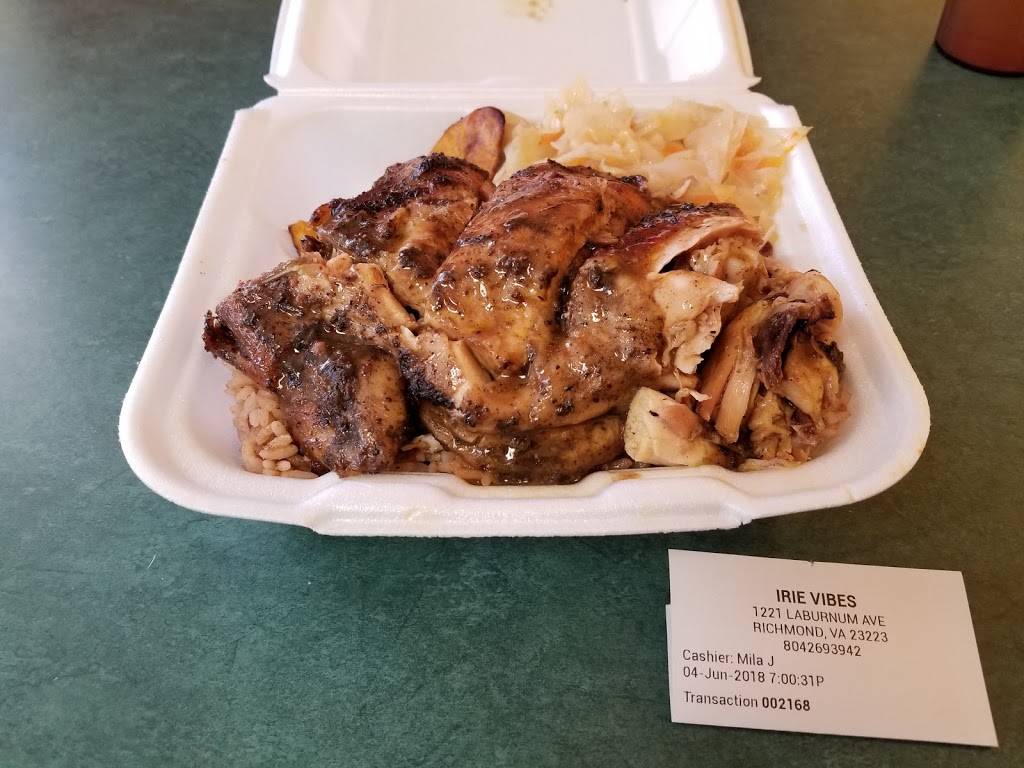 Jamaican restaurant Irie Vibe | restaurant | 1221 N Laburnum Ave, Richmond, VA 23223, USA | 8042693942 OR +1 804-269-3942