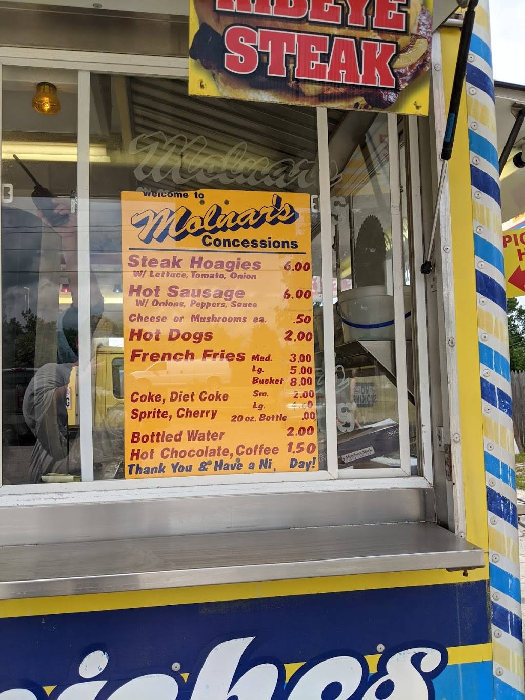 Molnars Concessions | restaurant | 75 S Turner Rd, Youngstown, OH 44515, USA | 3307936904 OR +1 330-793-6904