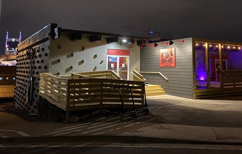 Bad Axe Throwing Nashville | restaurant | 648 Fogg St, Nashville, TN 37203, USA | 6292036158 OR +1 629-203-6158