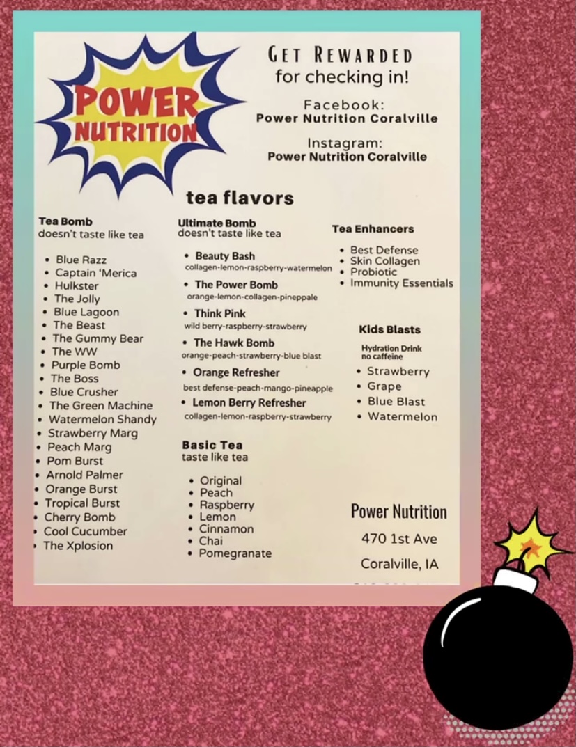 Power Nutrition | restaurant | 470 1st Ave, Coralville, IA 52241, USA | 3193380477 OR +1 319-338-0477