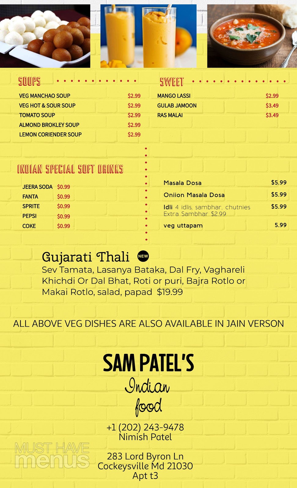 Sam Patels Indian Cusine | restaurant | 283 Lord Byron Ln, Cockeysville, MD 21030, USA | 2022439478 OR +1 202-243-9478