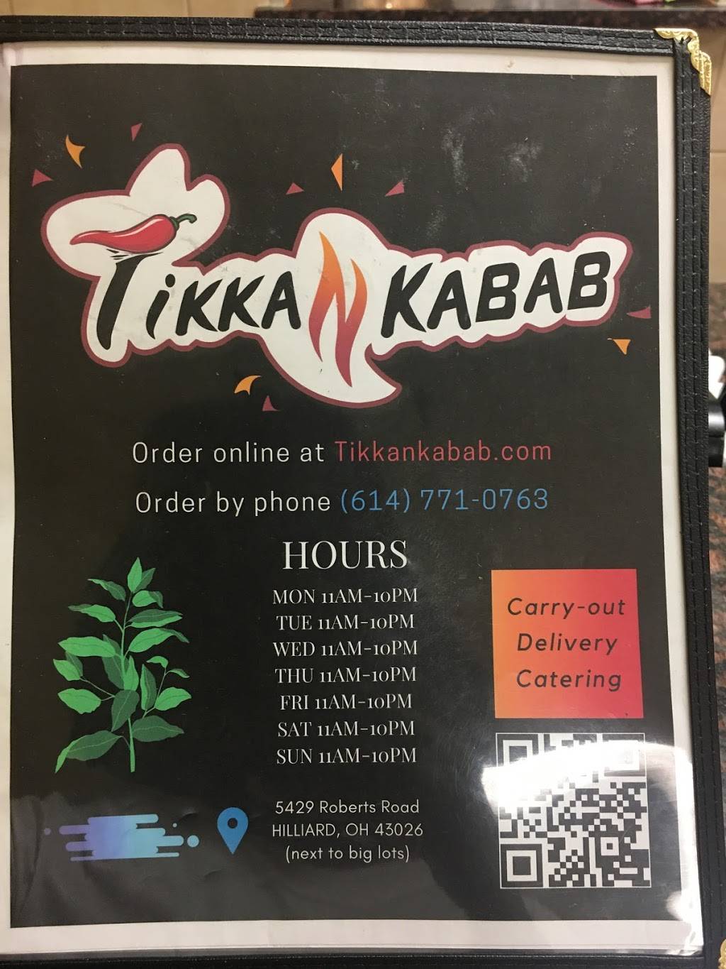 Tikka n Kabab Indo-Chinese | restaurant | 5429 Roberts Rd, Hilliard, OH 43026, USA | 6147710763 OR +1 614-771-0763