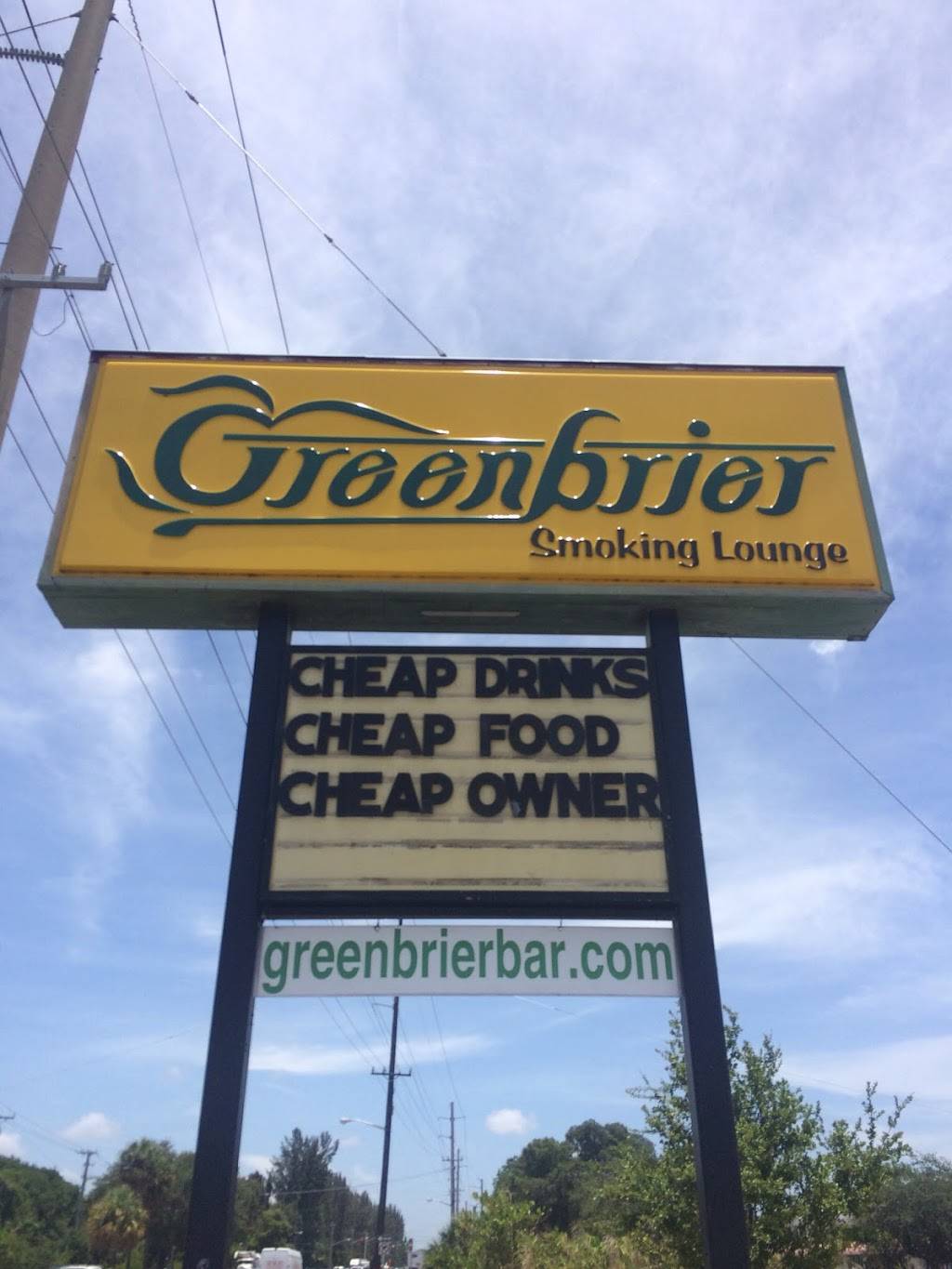 Greenbrier Bar & Restaurant | restaurant | 1100 Powerline Rd, Pompano Beach, FL 33069, USA | 9549727300 OR +1 954-972-7300