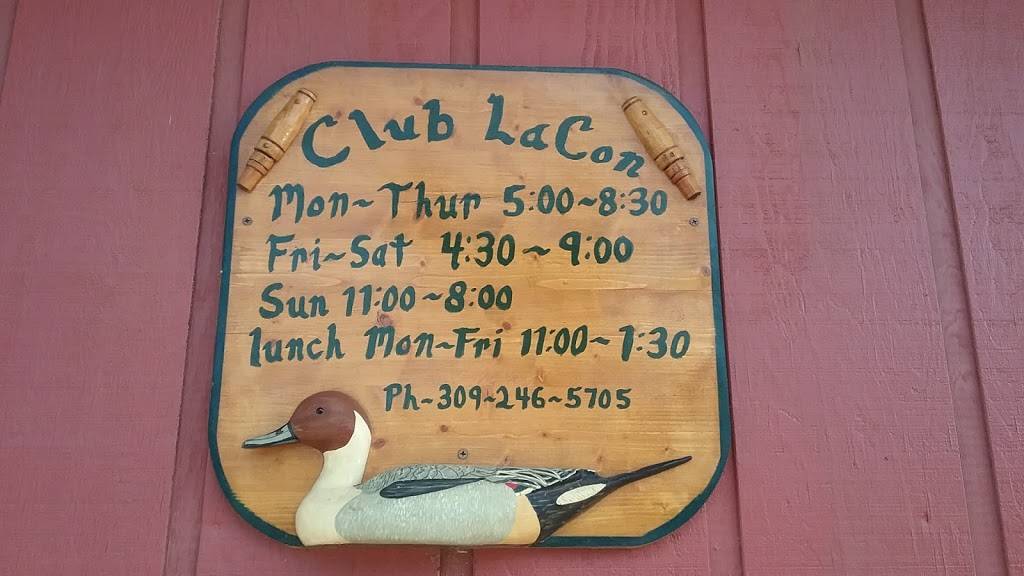 Club LaCon | restaurant | 8902, 1241 Lacon Rd, Lacon, IL 61540, USA | 3092465705 OR +1 309-246-5705