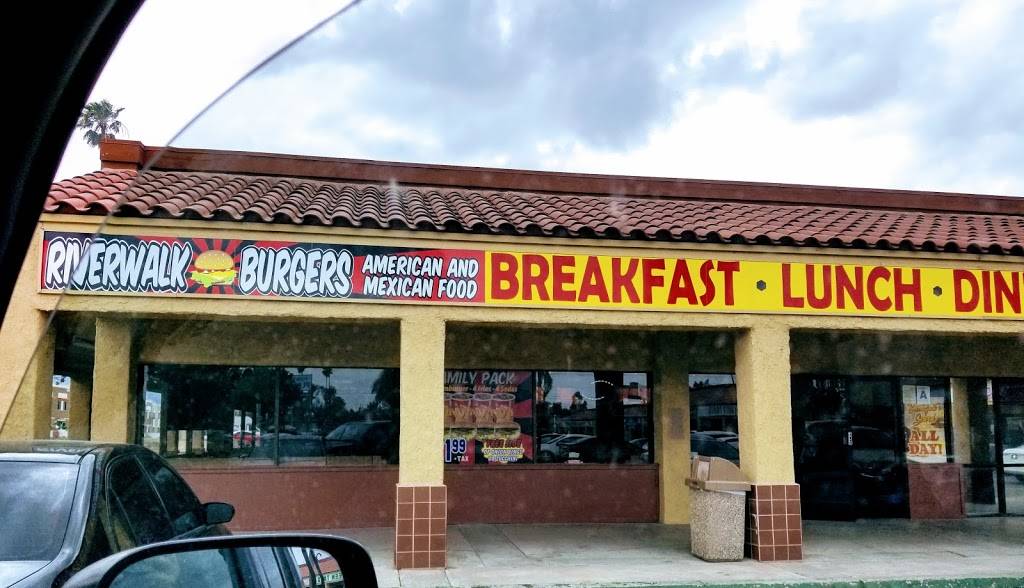 Riverwalk burgers and grill | restaurant | 3812 Pierce St, Riverside, CA 92503, USA | 9513530919 OR +1 951-353-0919