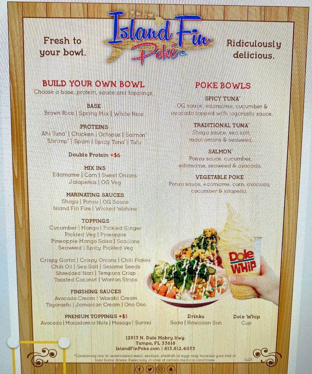 Island Fin Poke Company Carrollwood | restaurant | 12913 N Dale Mabry Hwy, Tampa, FL 33618, USA | 8138124033 OR +1 813-812-4033