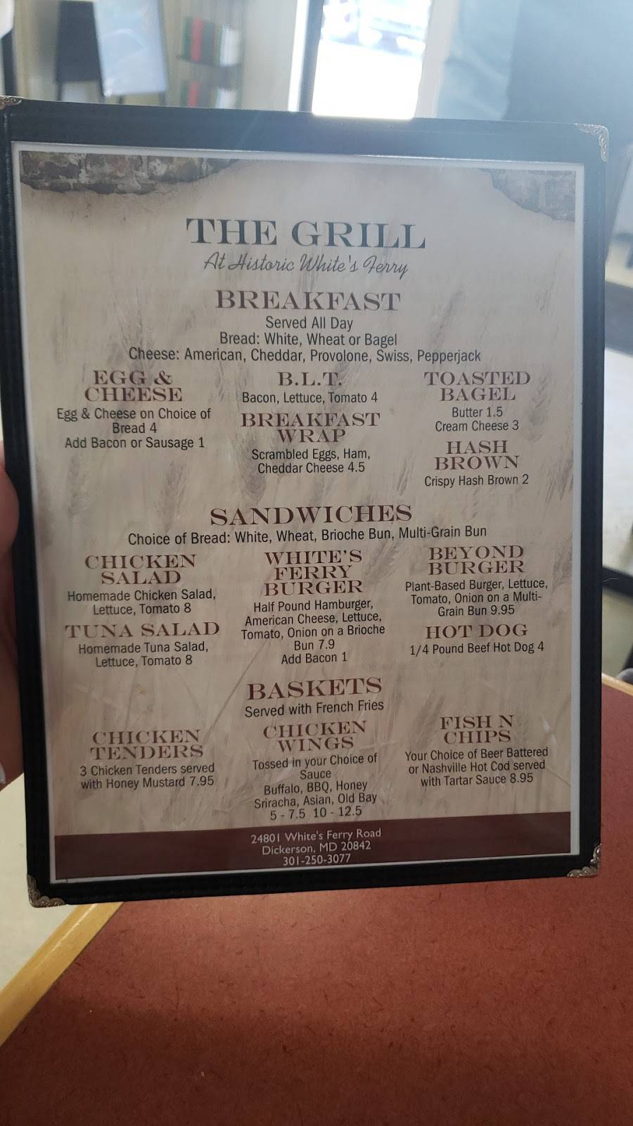 Whites Ferry Store & Grill | restaurant | 24801 Whites Ferry Rd, Dickerson, MD 20842, USA | 3013495200 OR +1 301-349-5200