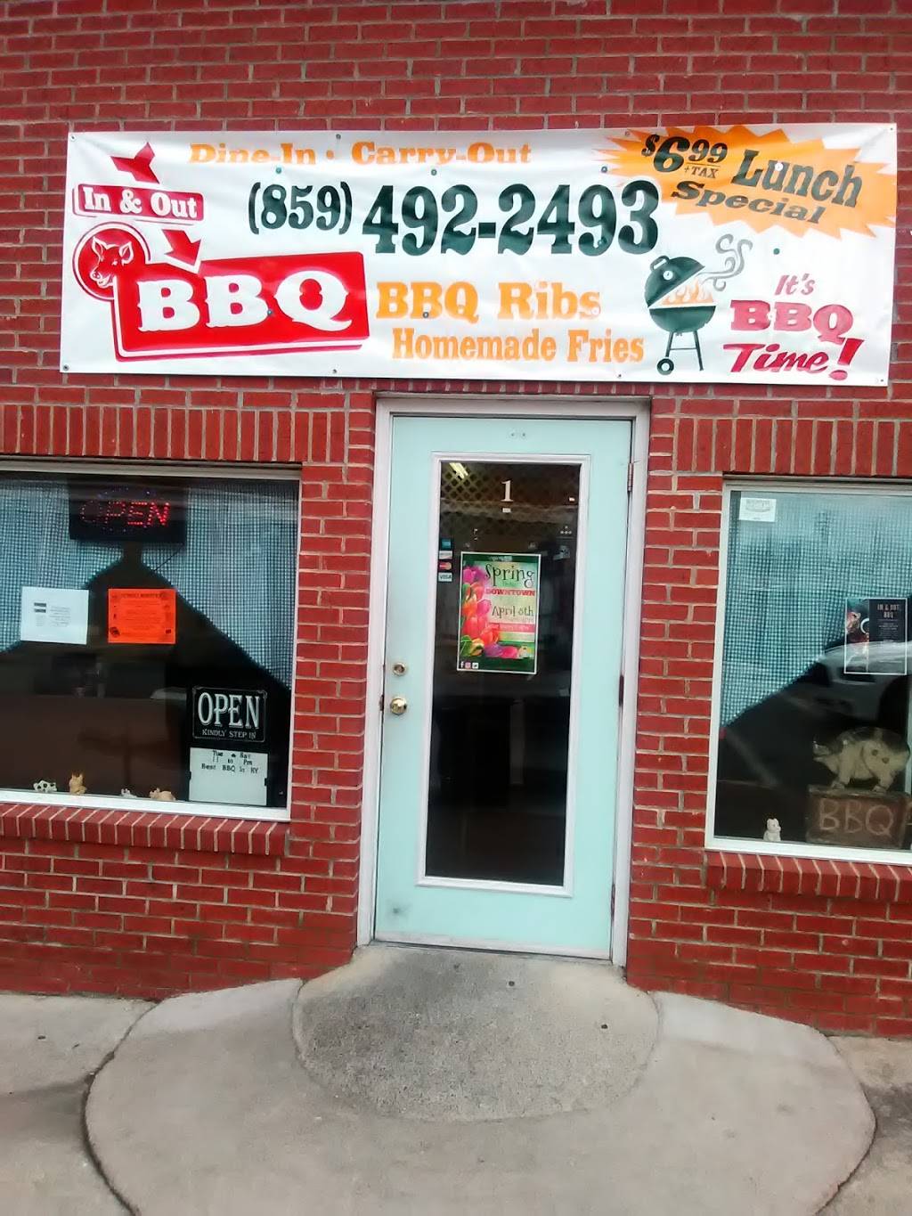 In And Out BBQ | restaurant | 1 N Main St, Winchester, KY 40391, USA | 8595533936 OR +1 859-553-3936