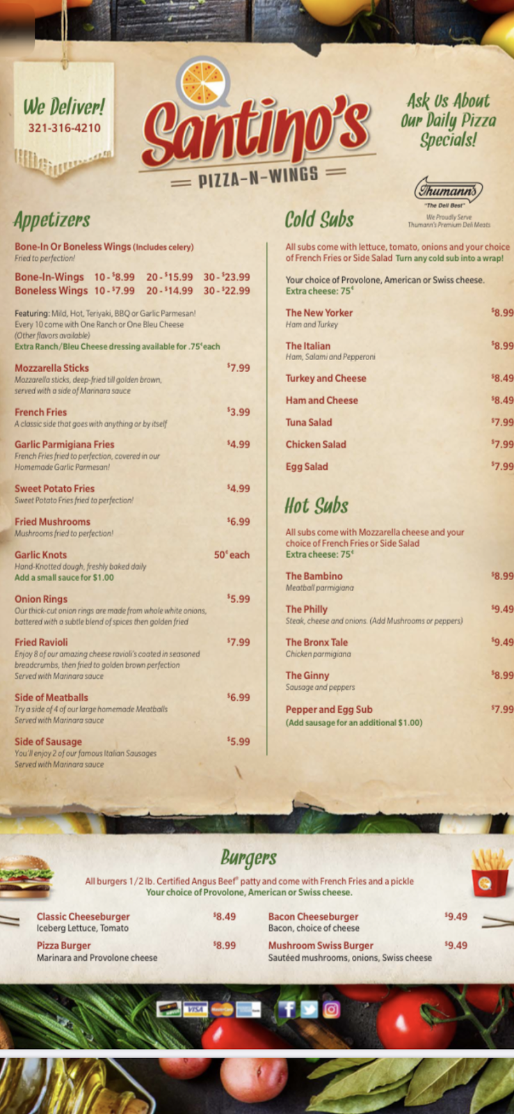 Santinos Pizza-N-Wings | restaurant | 5420 Deep Lake Rd Suite 1000, Oviedo, FL 32765, USA | 3213164210 OR +1 321-316-4210