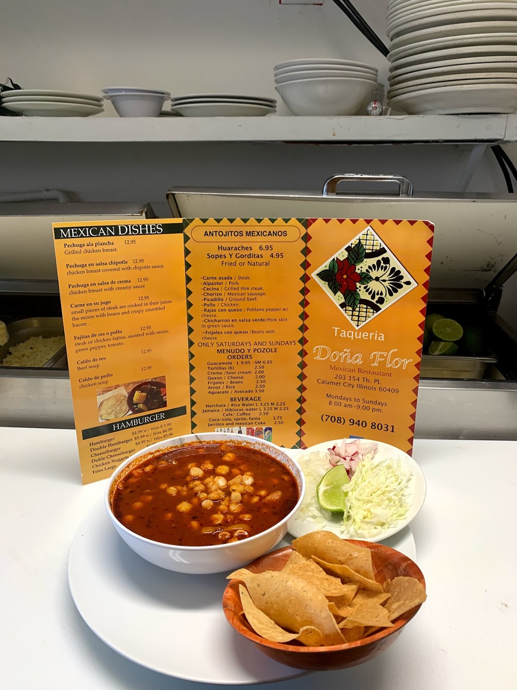 Taqueria Doña Flor | restaurant | 203 154th Pl, Calumet City, IL 60409, USA | 7089408031 OR +1 708-940-8031