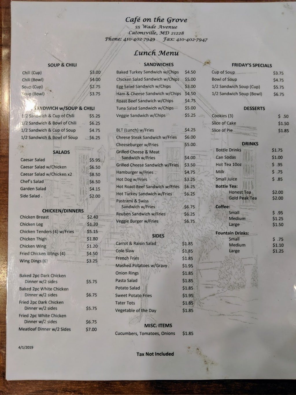 Cafe on the Grove | cafe | 6 Hickory Dr, Catonsville, MD 21228, USA | 4104027949 OR +1 410-402-7949