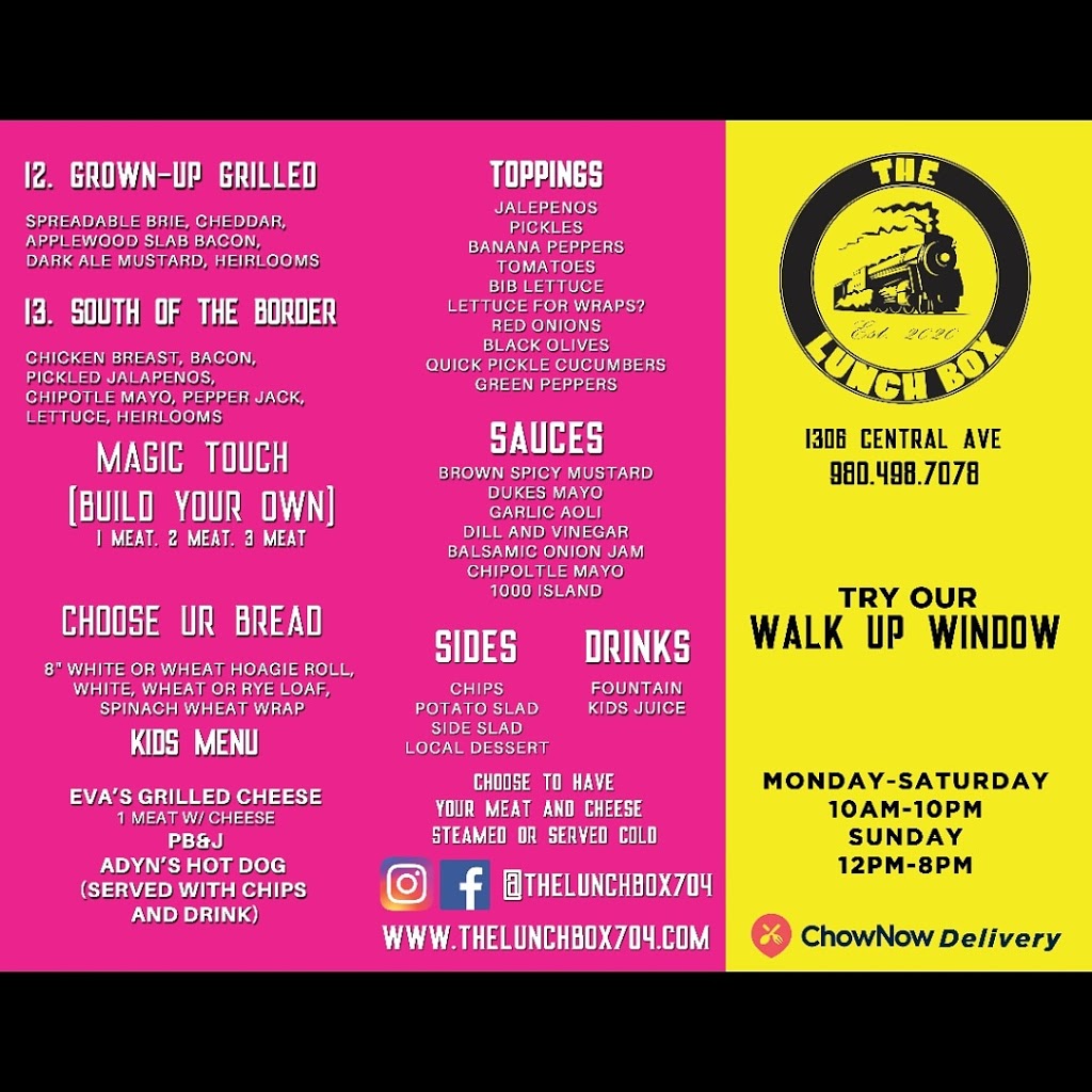 The Lunchbox Sandwich Shop | restaurant | 1306 Central Ave, Charlotte, NC 28205, USA | 9804987078 OR +1 980-498-7078