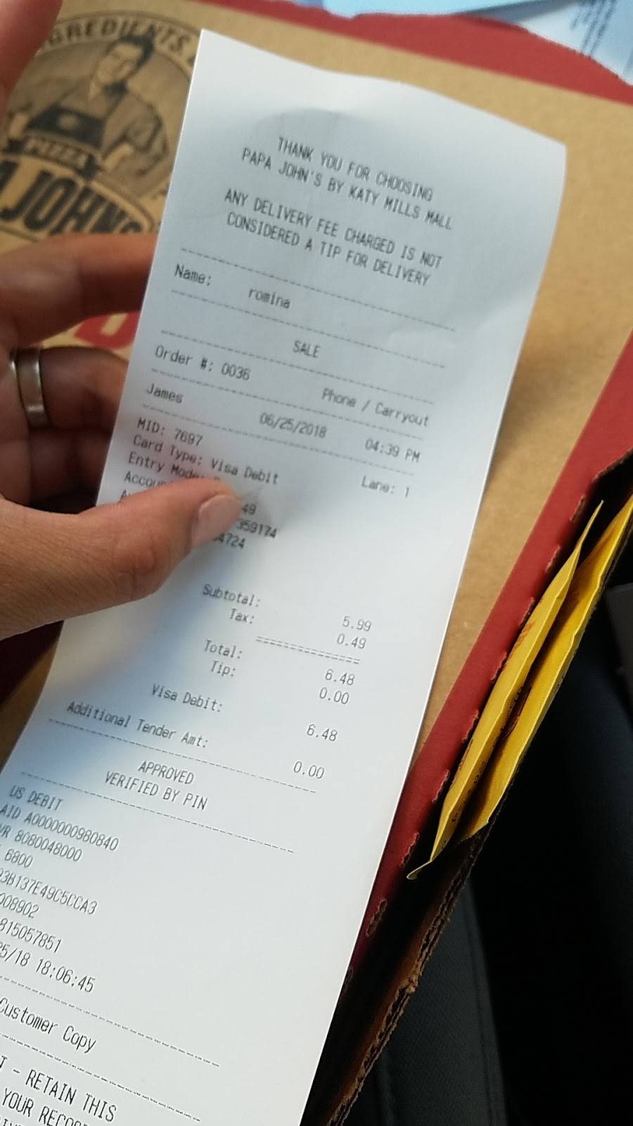 Papa Johns Pizza | restaurant | 455 Katy Fort Bend Rd Ste 400, Katy, TX 77494, USA | 2813911170 OR +1 281-391-1170