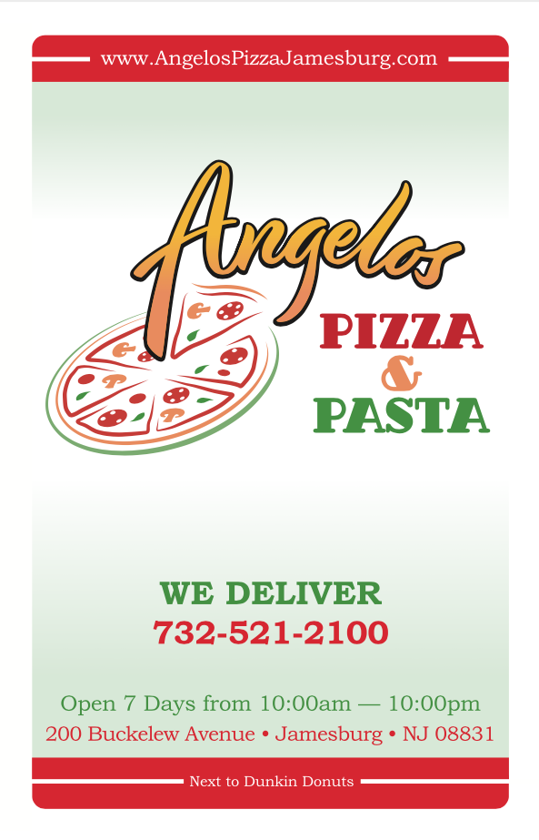 Angelos Pizza & Pasta | restaurant | 200 Buckelew Ave #2, Jamesburg, NJ 08831, USA | 7325212100 OR +1 732-521-2100
