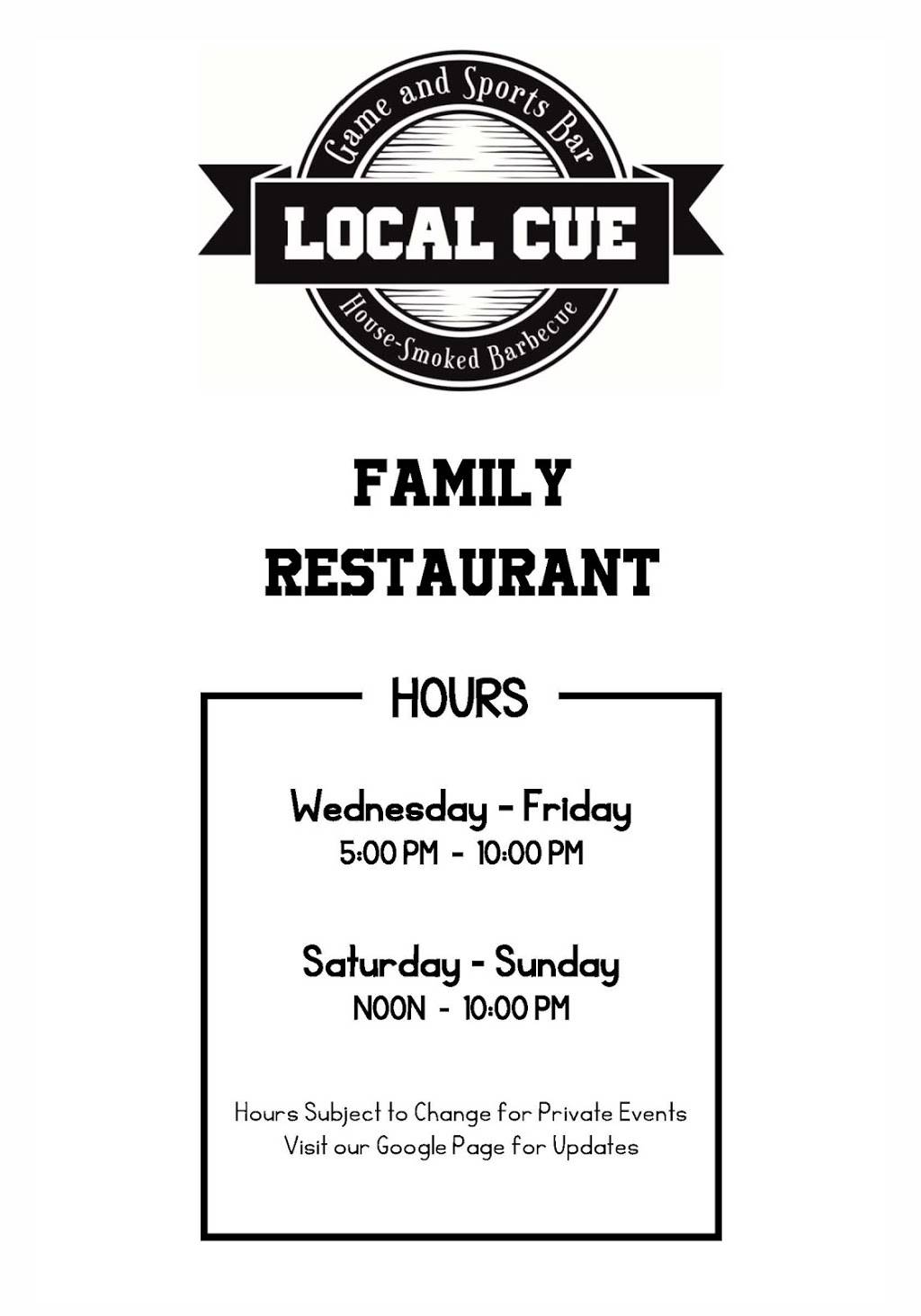 Local Cue Family Restaurant | restaurant | 30 Orchard Park Dr #8, Greenville, SC 29615, USA | 8642886873 OR +1 864-288-6873