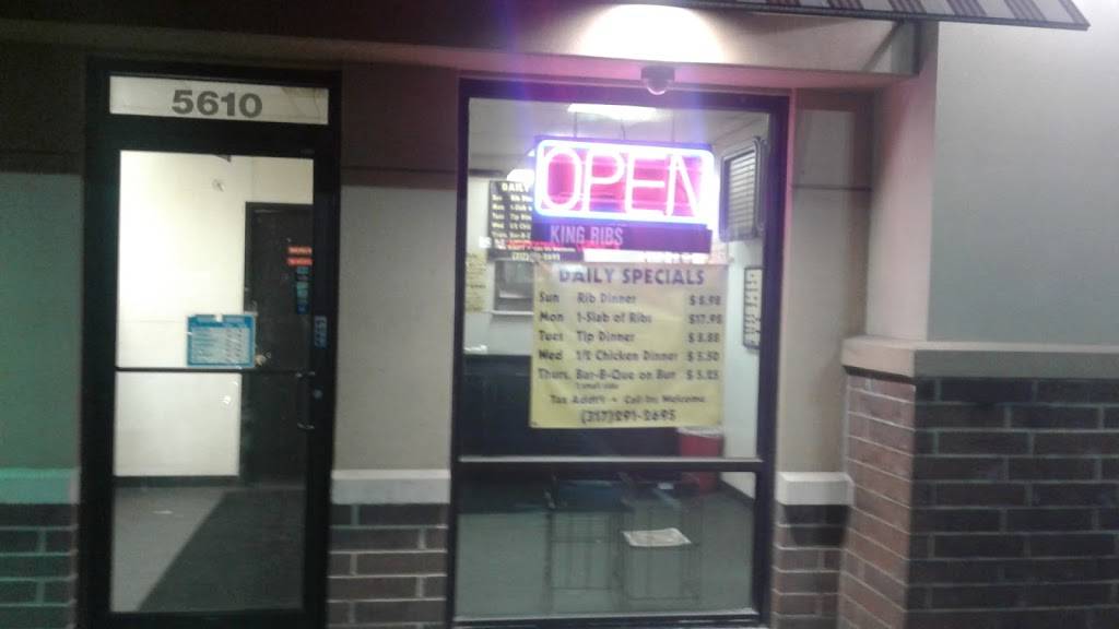 King Ribs Barbecue | restaurant | 5610 Georgetown Rd, Indianapolis, IN 46254, USA | 3172912695 OR +1 317-291-2695