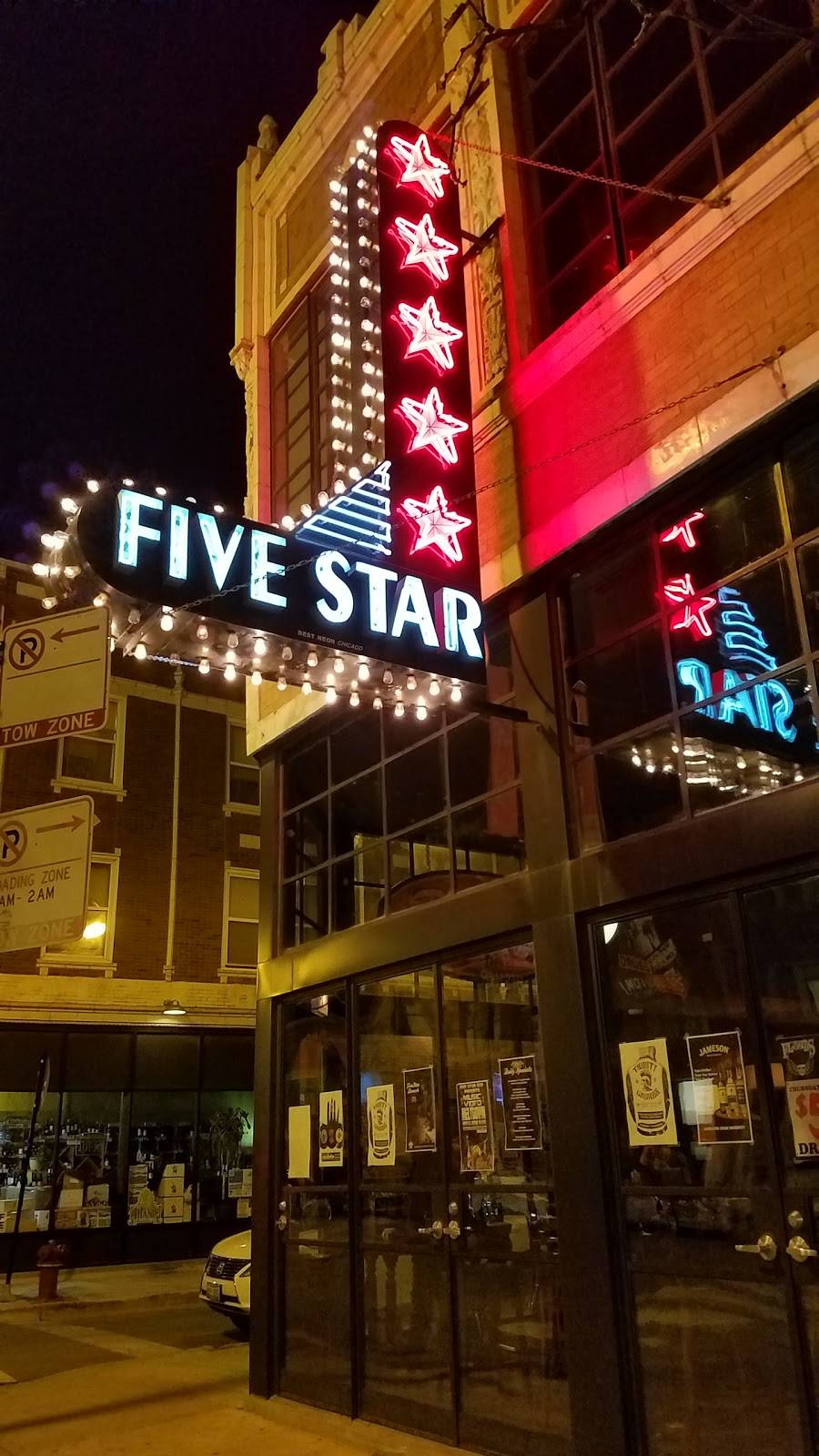 Five Star Bar | restaurant | 1424 W Chicago Ave, Chicago, IL 60642, USA | 3128502555 OR +1 312-850-2555
