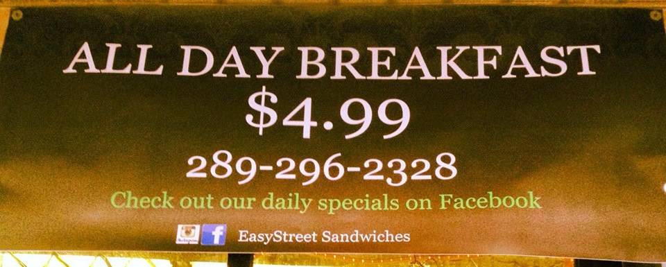 Easy Street | restaurant | 8240 McLeod Rd, Niagara Falls, ON L2H 2T6, Canada | 2892962328 OR +1 289-296-2328