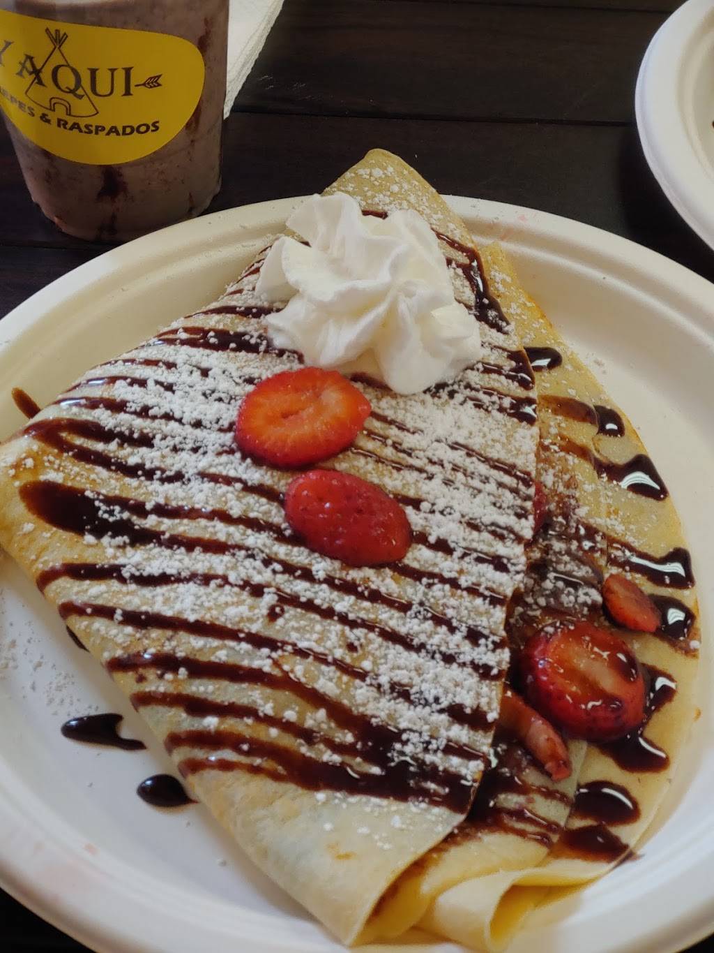 Yaqui Crepes & Raspados | cafe | 14150 Van Nuys Blvd, Arleta, CA 91331, USA | 8184855068 OR +1 818-485-5068